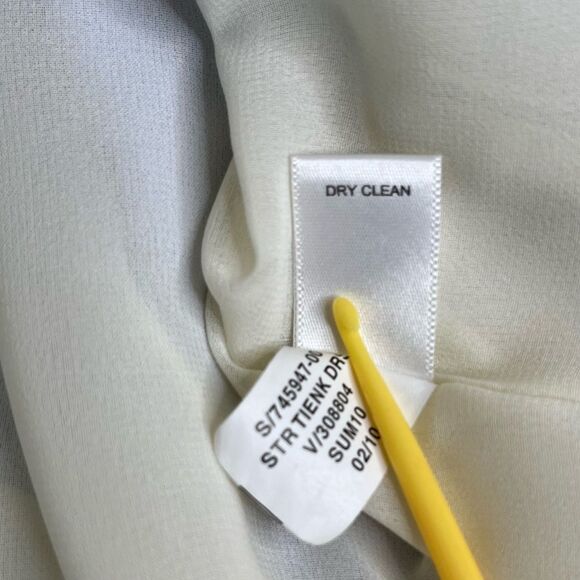 Banana Republic Stripe Silk Halter Dress Bow Ombre Blue White Lined Womens 4 - Picture 8 of 14